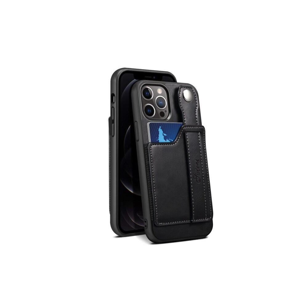 (black, For 13 PRO MAX) PUNQZY Drop Resistant Phone Case For iPhone 13 12 11 PRO X XR XS Max 7 Card Holster Finger Ring Back Cover Type Protective She-image-OPC-P8GJBDC-NEW