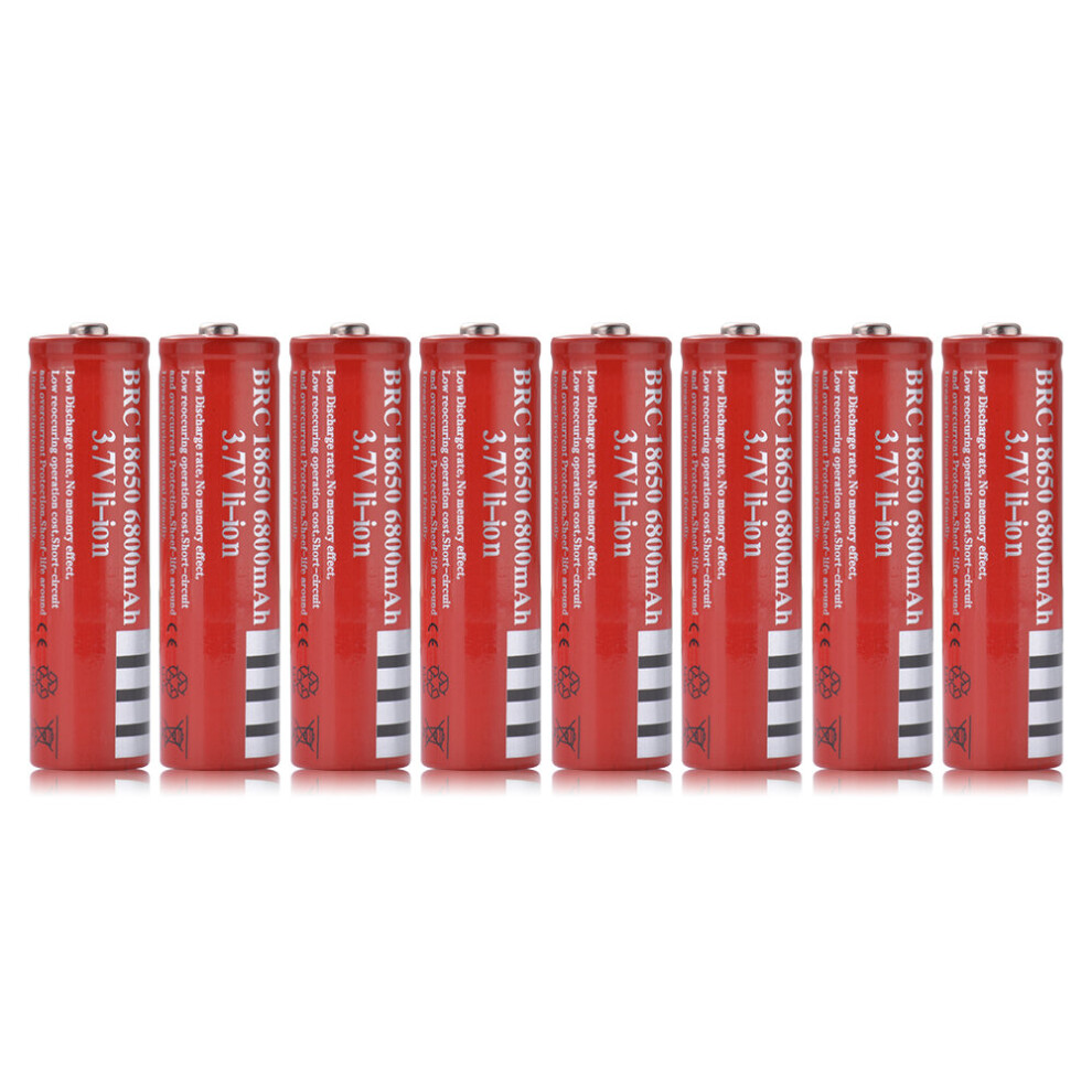 8Pcs Genuine 18650 3.7V 6800mAh Rechargeable Li-ion Battery Batteries BC899