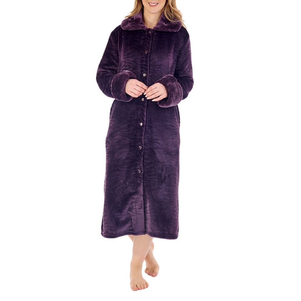 (Purple, Large) Slenderella HC88336 Women's Dressing Gown