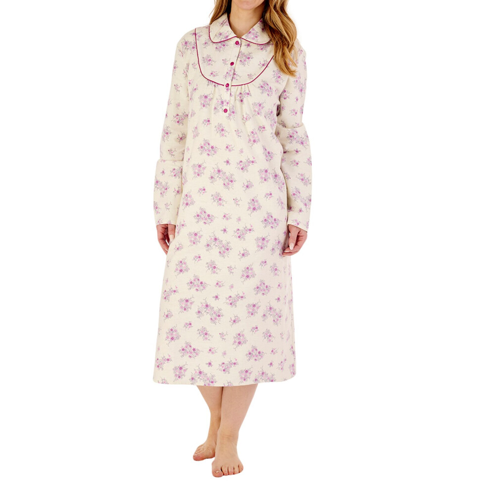 (Pink, 28/30) Slenderella ND88211 Women's Floral Cotton Nightdress