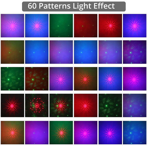 LED Party Lights DJ Disco Lights 60 Patterns Birthday Parties Wedding 1