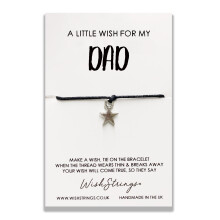 Dad Wish String Bracelet With Lucky Charm Sentimental Gift