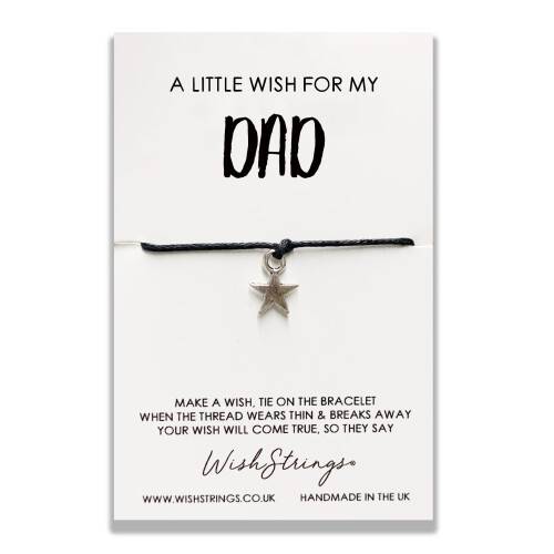 Dad Wish String Bracelet With Lucky Charm Sentimental Gift