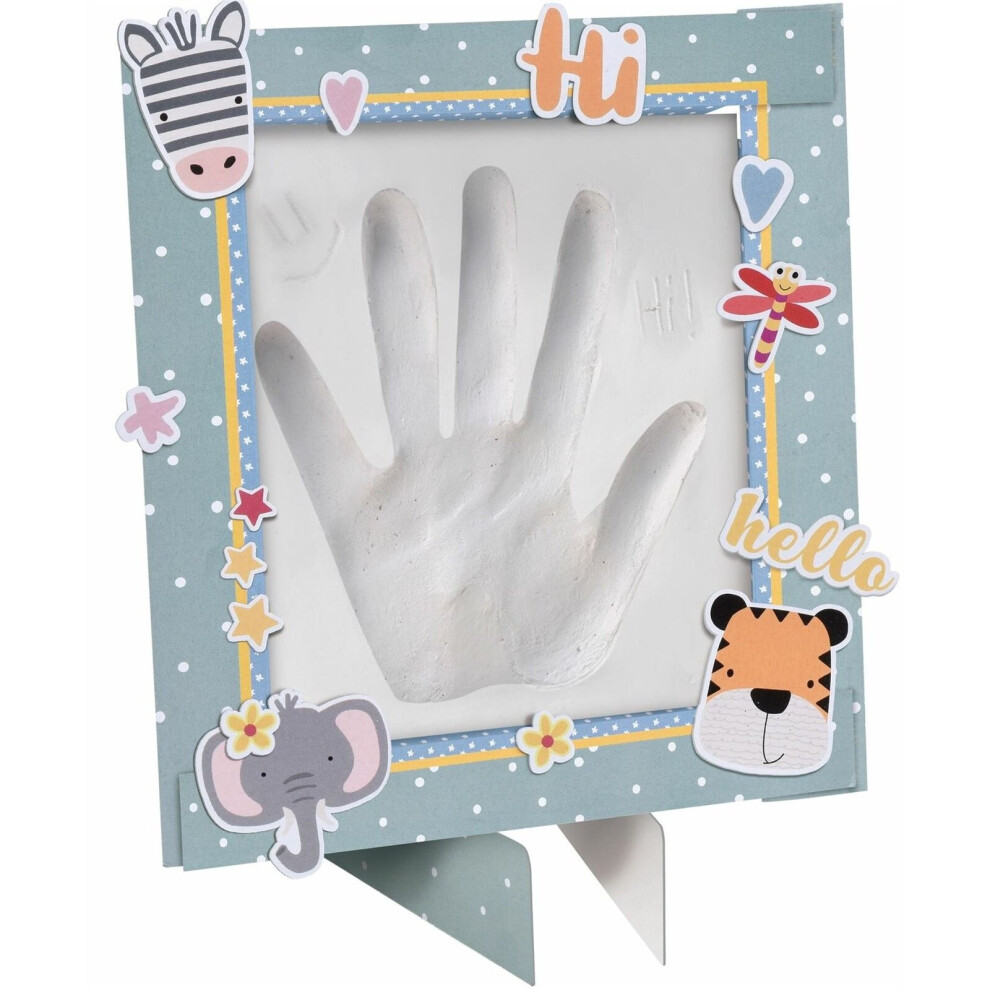 The Magic Toy Shop DIY Cast Mould Hand & Foot Print Baby Keepsake Memory Kit Frame Plaster Casting