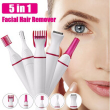 5 in 1 Naisten Epilaattori Bikini Eyebrow Nose Trimmer Kasvojen karvojen poisto Shaver