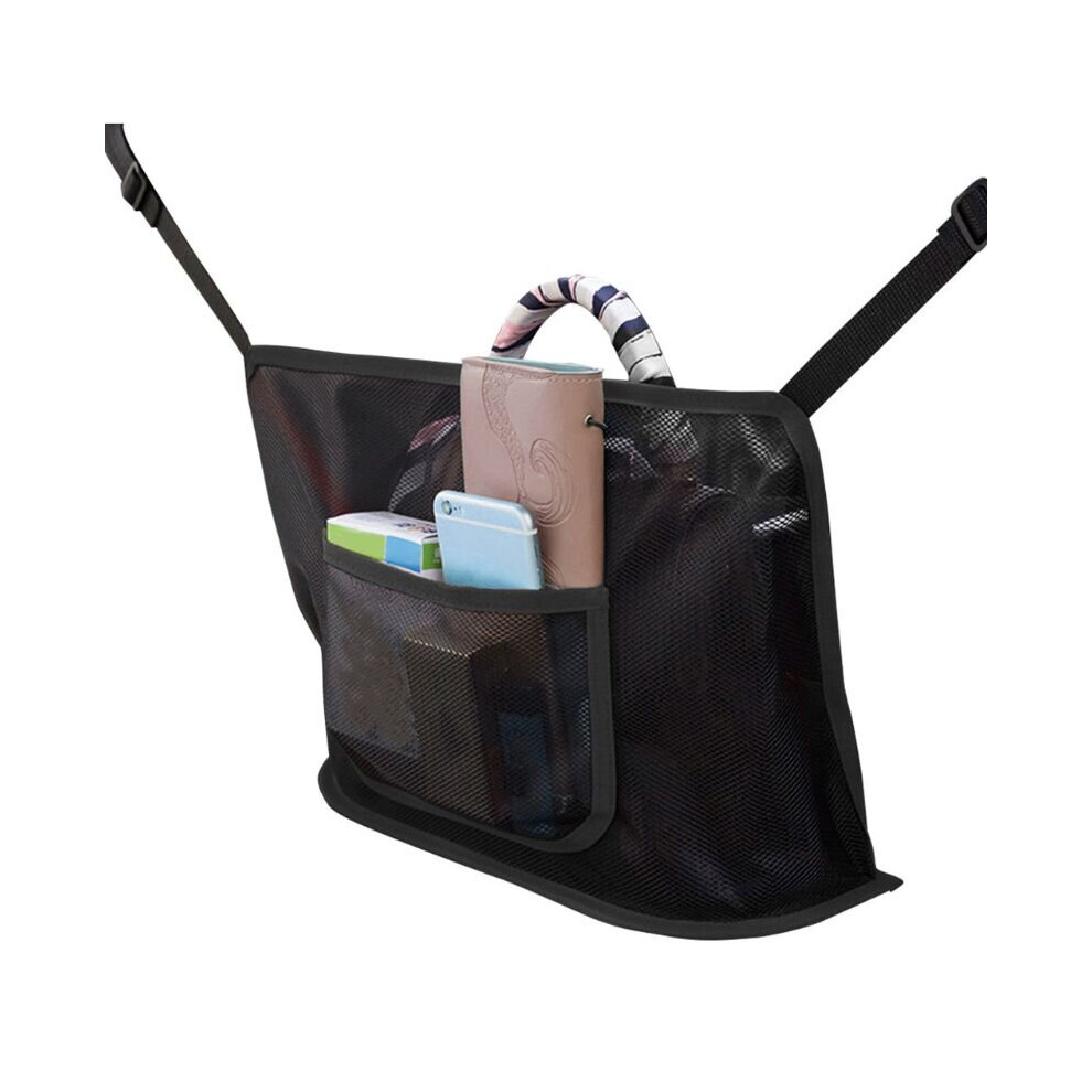 (Black) Car Net Pocket Handbag Holder Seat BackBag Storage Mesh Multifunctional-image-OPC-P8GM6DV-NEW