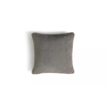 Habitat Plain Faux Fur Cushion - Grey - 43x43cm