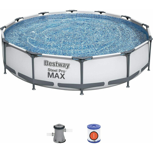 Bestway Piscina Bestway 12ft x 30" Steel Pro Frame com bomba 1