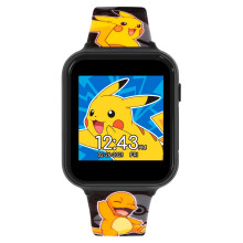 Disney Pokemon Interactive Smart Watch with Printed Silicone Strap - 10 Faces, Selfie Camera, Games, Fitness Tracker, Alarm, Recorder, Calc, USB