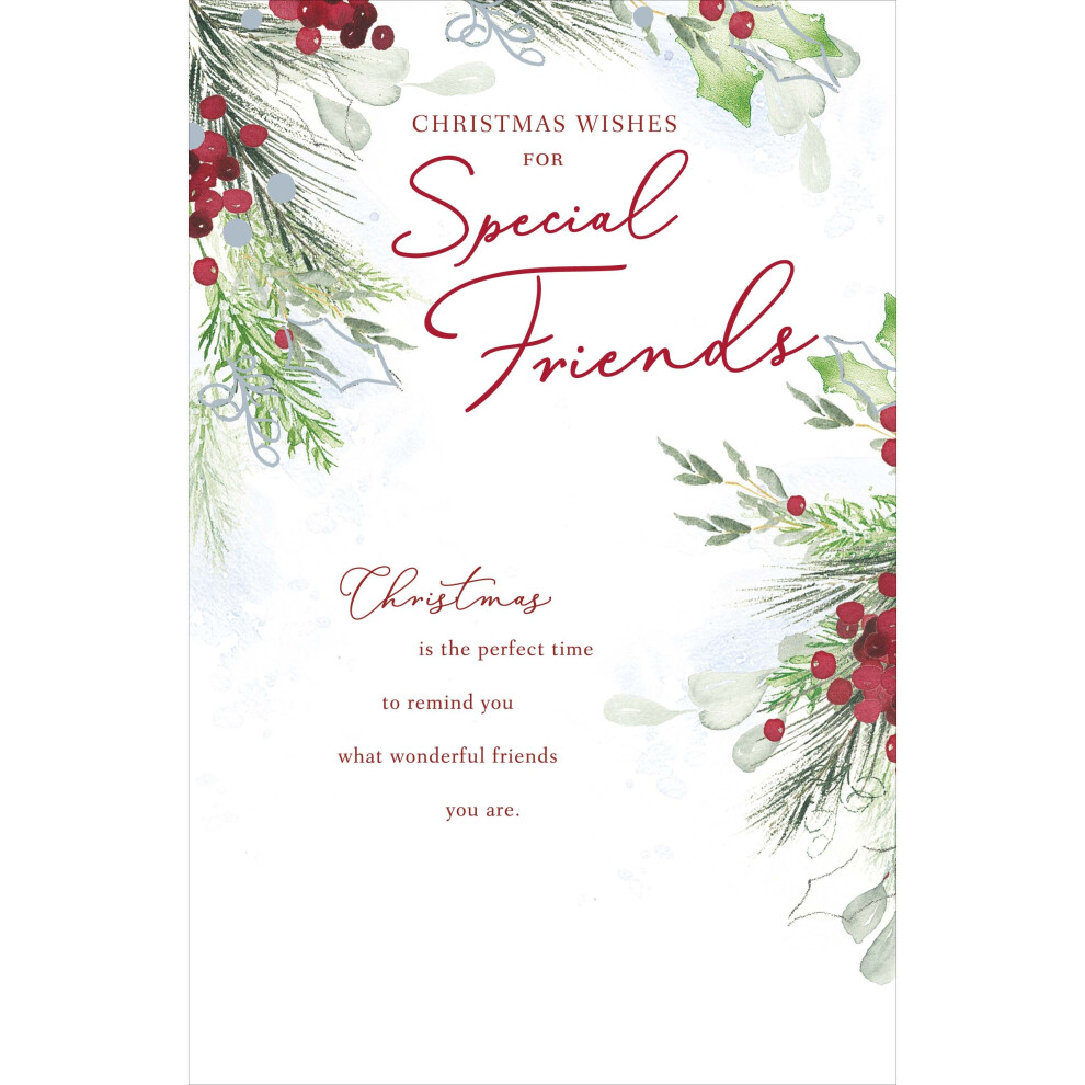 Gibson Special Friends Traditional Foiled Christmas Greeting Card Special Xmas Cards