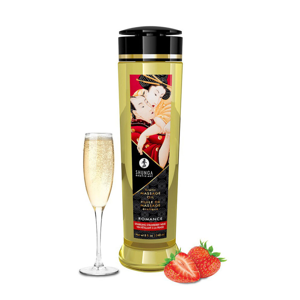 Shunga Massage Oil Romance Sparkling Strawberry Wine 240Ml