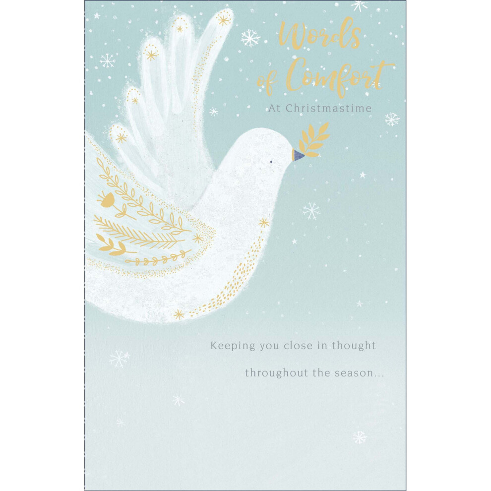 Words Of Comfort At Christmastime Traditional Christmas Greeting Card Xmas Cards