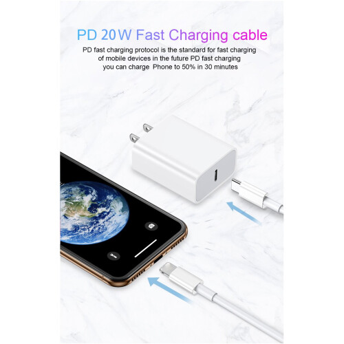 USB-C to Lightning Cable For Apple iPhone - 1m 2