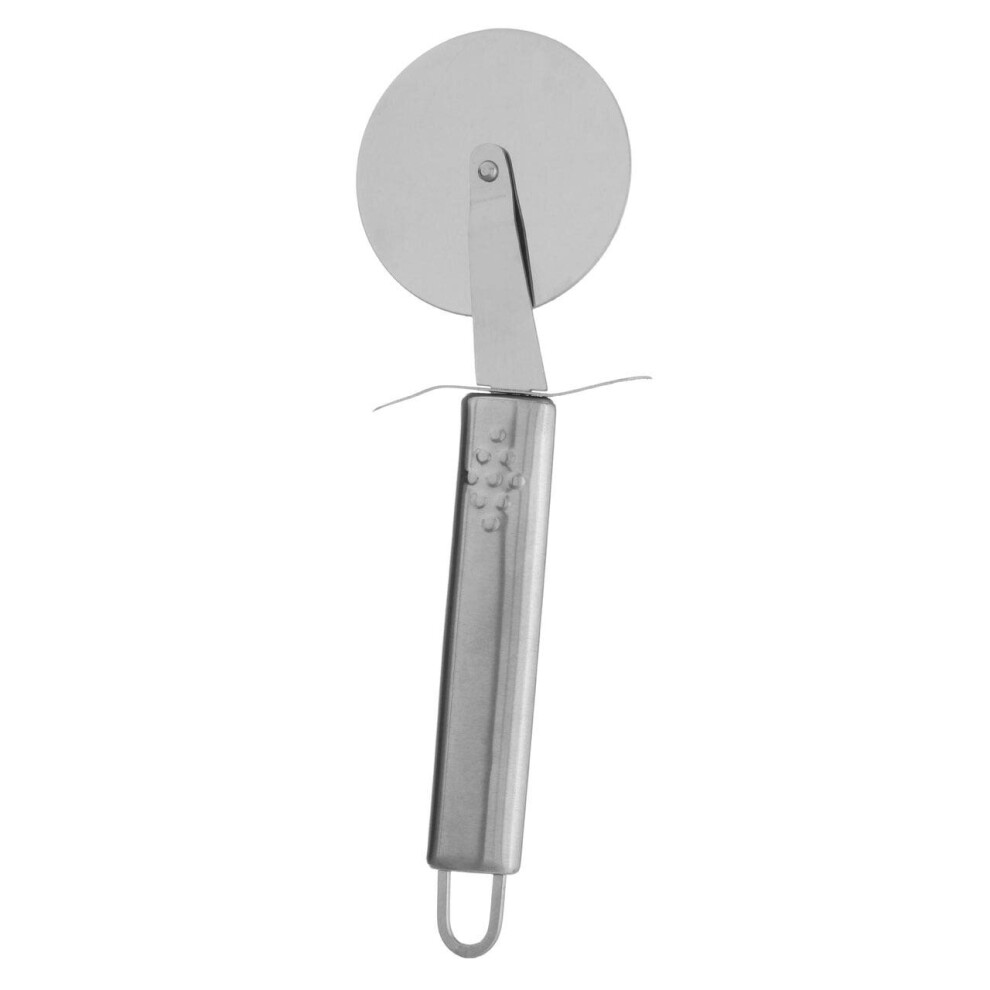 Premier Housewares Pizza Cutter with Satin Handles Pizza Slicer Pizza Wheel Cutter Pastry Cutter Silver 6 CM Diameter 22 x 2 x 8