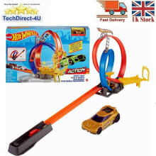 Hot Wheels Energy Track Playset Kids Children's Car & Double Loop Ring