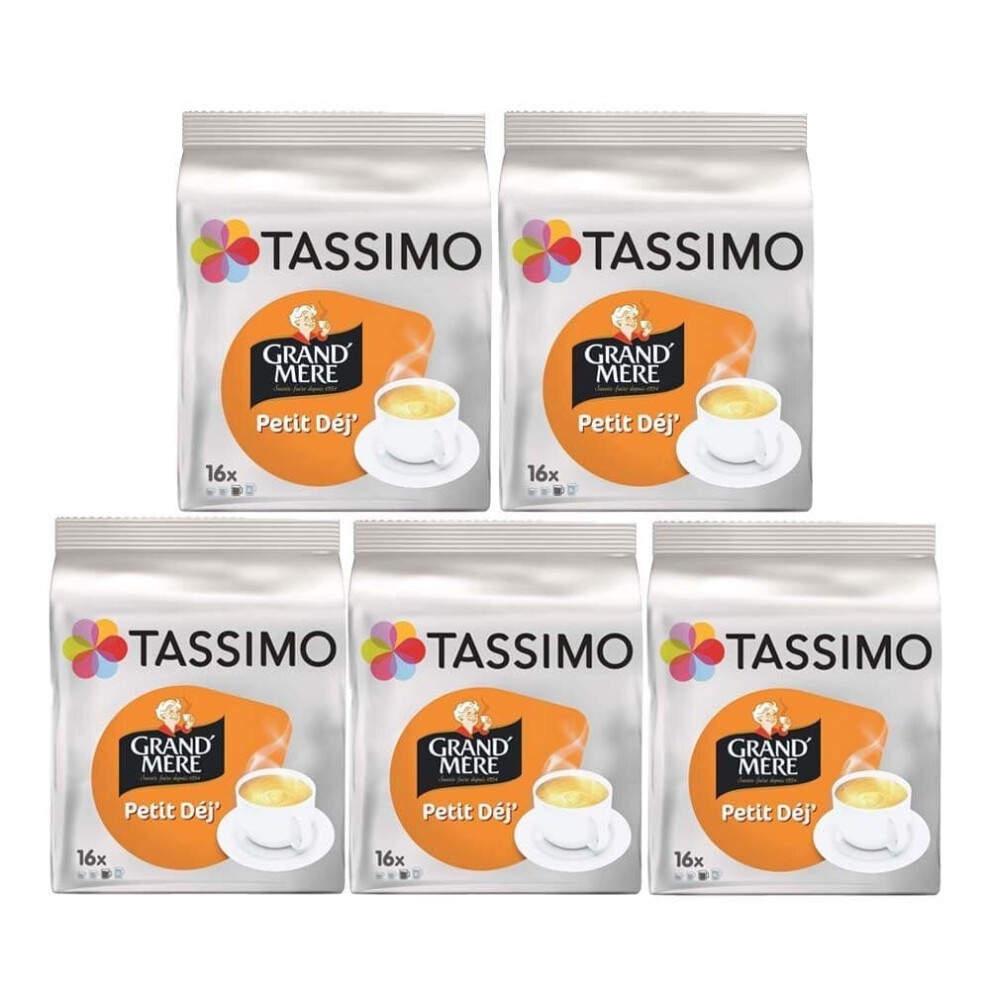 Tassimo T Discs Grand Mere Petit Dej (Pack of 5, 80 Drinks)