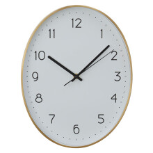 Premier Housewares Elko Oval Wall Clock with Gold Finish