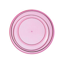 Durable Pink Plastic Small Summer Plate, Easy to Maintain Plastic Serving Plate, Lightweight Plastic Plate