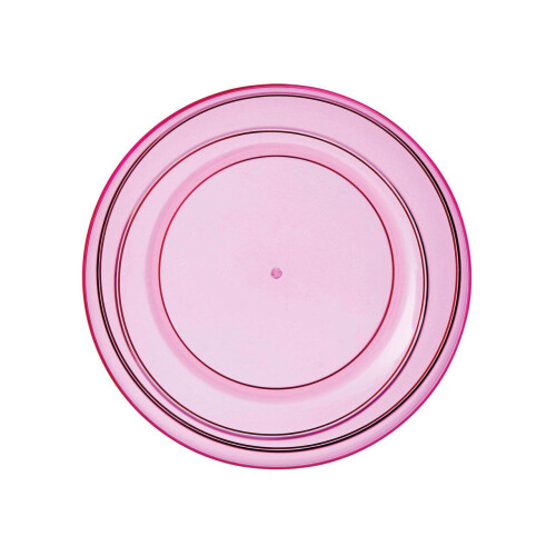 Premier Housewares Durable Pink Plastic Small Summer Plate, Easy to Maintain Plastic Serving Plate, Lightweight Plastic Plate
