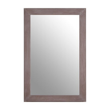 Large Wall Mirror, Grain Pattern Brown Frame Mirror for Home, Office, Closet