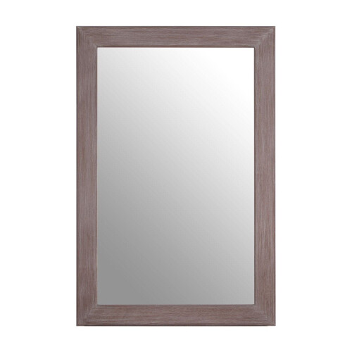 Premier Housewares Large Wall Mirror, Grain Pattern Brown Frame Mirror for Home, Office, Closet