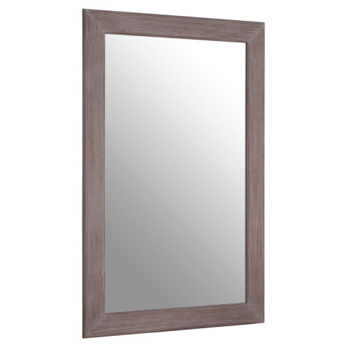 Premier Housewares Large Wall Mirror, Grain Pattern Brown Frame Mirror for Home, Office, Closet 1