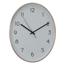 Premier Housewares Elko Oval Wall Clock with Copper Finish