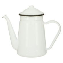 Durable White Coffee Pot, Elegant Design Coffee Pot For Dining Table, Practical Coffee Pot For Breakfast