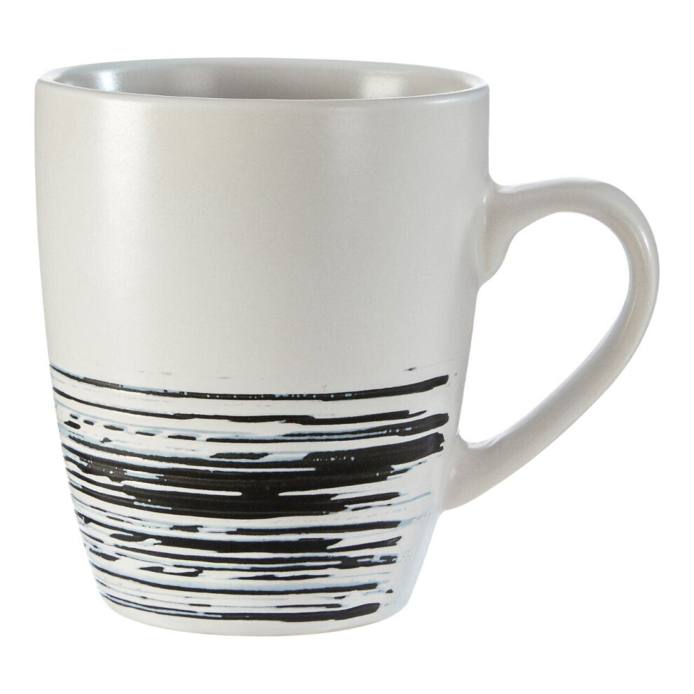 Premier Housewares Middag Set Of 4 White And Bark Effect Mugs