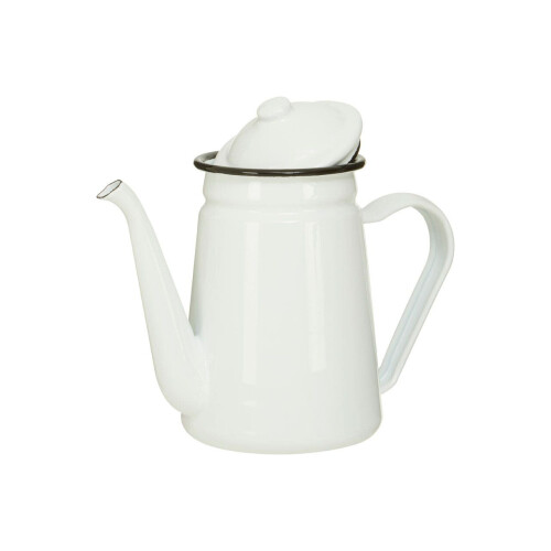 Premier Housewares Durable White Coffee Pot, Elegant Design Coffee Pot For Dining Table, Practical Coffee Pot For Breakfast 1