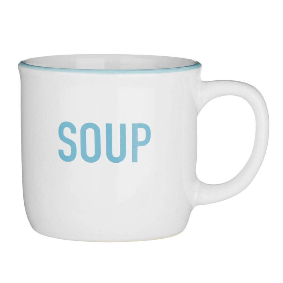 Premier Housewares Durable Design Soup Mug, Versatile Small Mug For Kids Bedroom, Dishwasher Safe Soup Mug For Livingroom