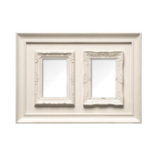 Premier Housewares Cream Meta 2 Photo Frame