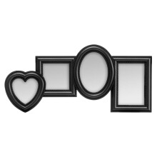 Premier Housewares 4 Photo Black Plastic Multi Photo Frame