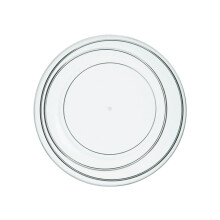 Durable Clear Plastic Small Summer Plate, Easy to Maintain Plastic Serving Plate, Lightweight Plastic Plate