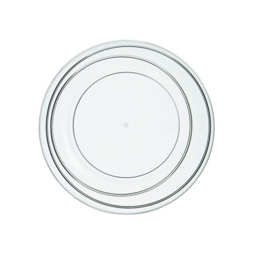 Premier Housewares Durable Clear Plastic Small Summer Plate, Easy to Maintain Plastic Serving Plate, Lightweight Plastic Plate