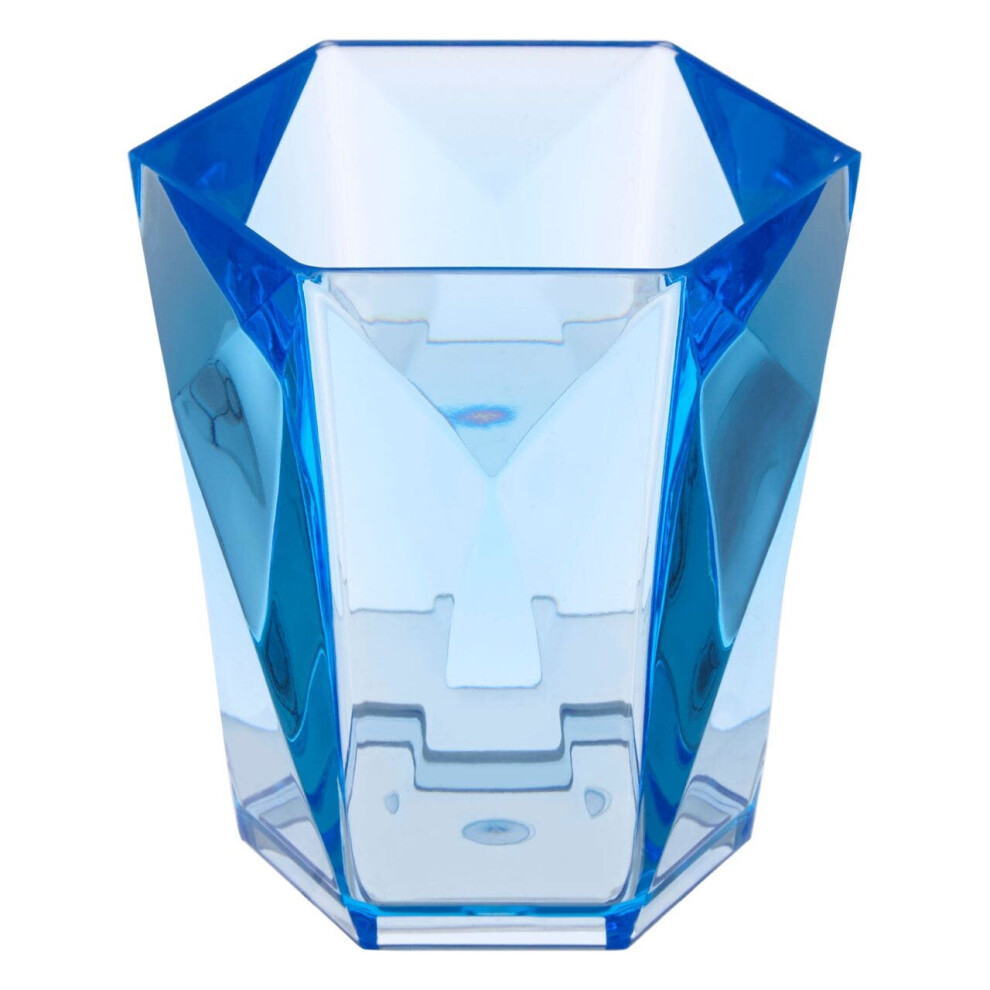 Premier Housewares Plastic Tumblers Blue Tumbler Glasses For Bathroom Acrylic Glasses For Storage Glasses Set Durable Tumblers 10 x 10 x 10