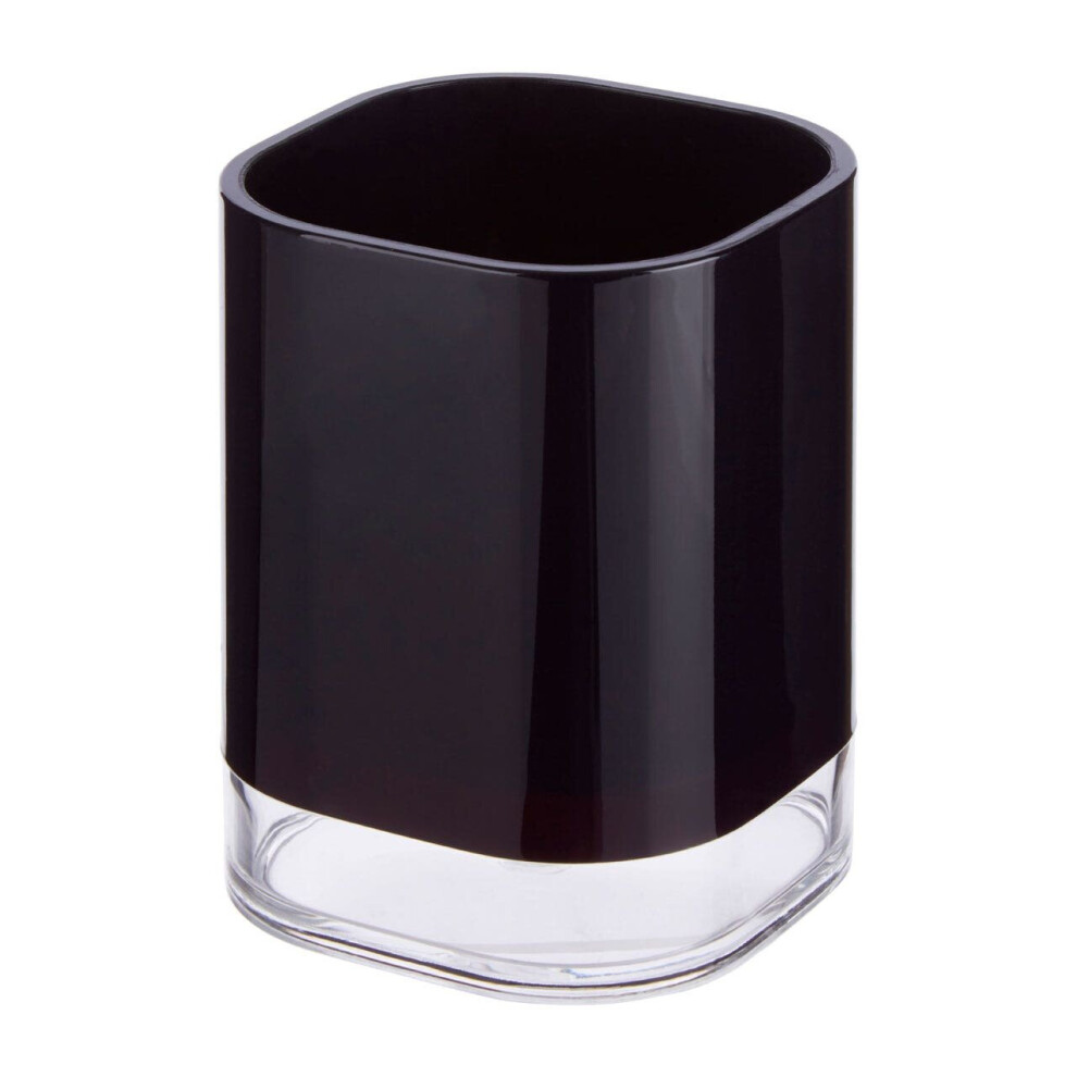 Premier Housewares Plastic Tumblers Tumbler Glasses For Bathroom Acrylic Glasses For Storage Glasses Set Durable Tumblers 8 X 11 X 8 Black