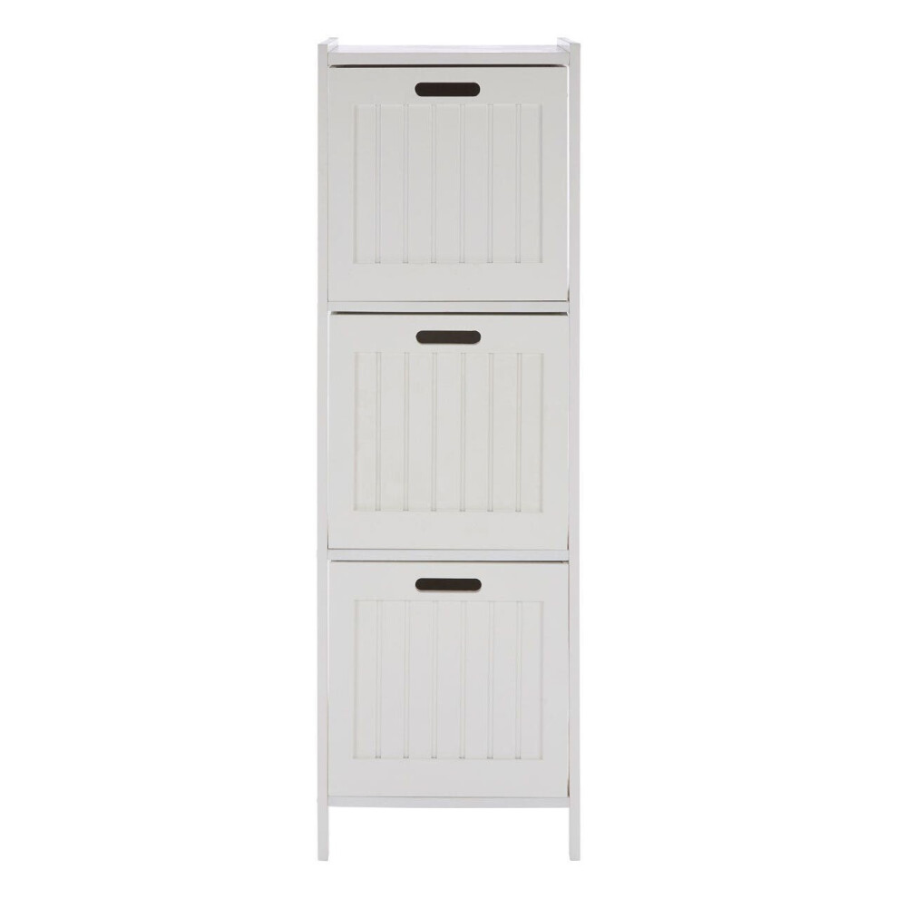 Elegant 3 Drawer Rustic Bathroom Shelf Unit, Ample Storage Standing Shelves, Sleek Shelving Unit For Bedroom