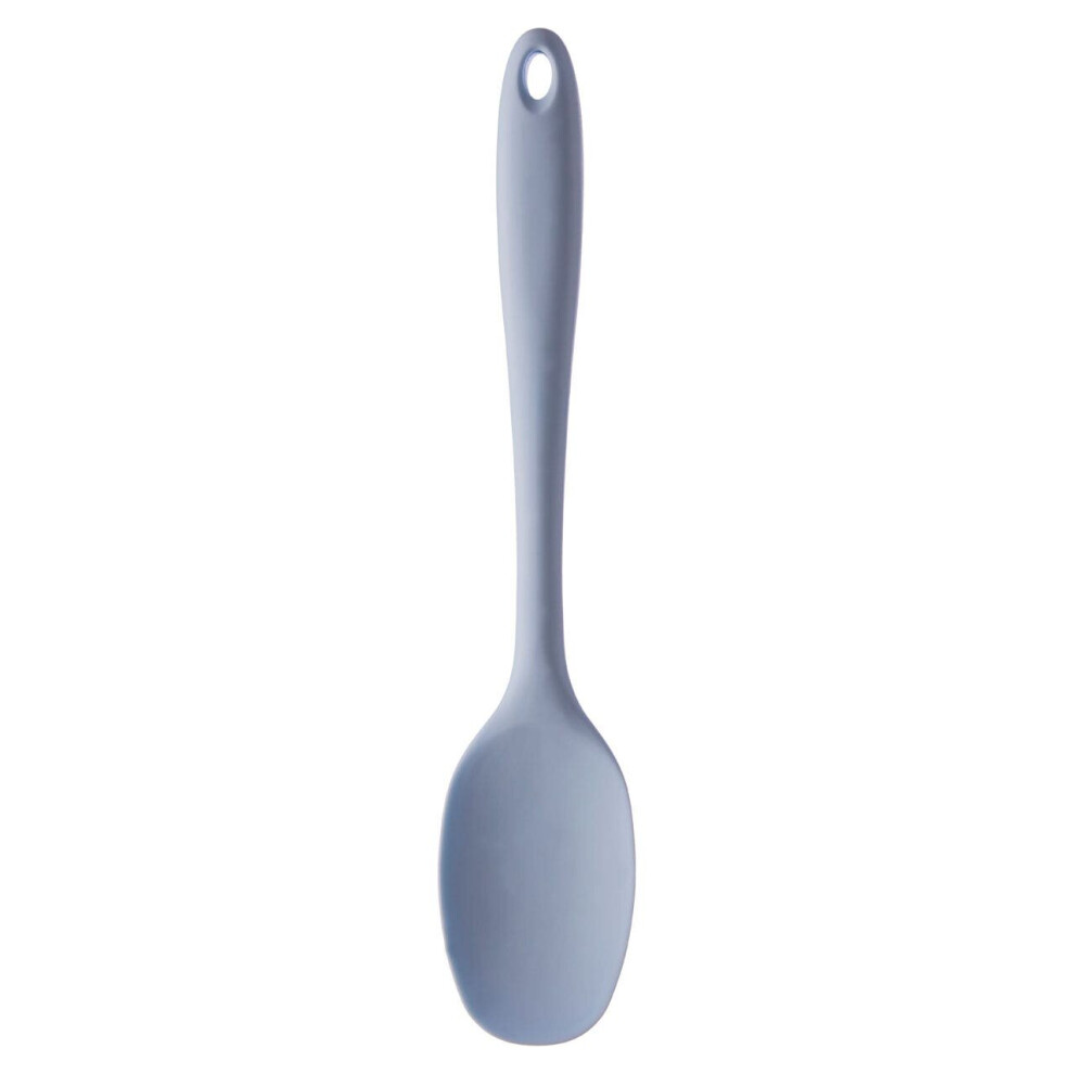Premier Housewares Durable Light Blue Silicone Cooking Spoon,Heat-Resistant Cooking Spoon,Non-Stick Cookware With Hanging Loop