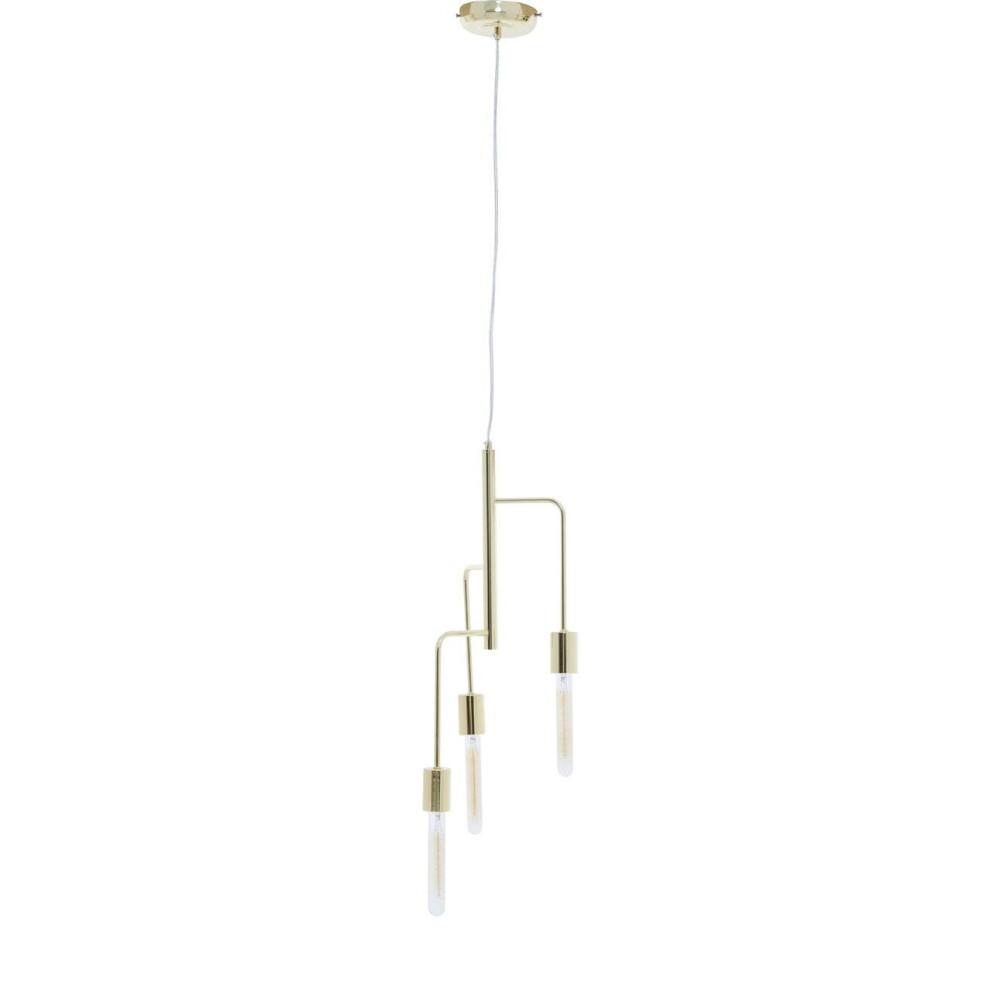 Premier Housewares Lagona 3 Bulb Gold Finish Pendant Light