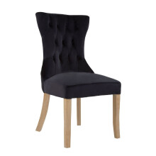 Premier Housewares Kensington Townhouse Black Buttoned Dining Chair