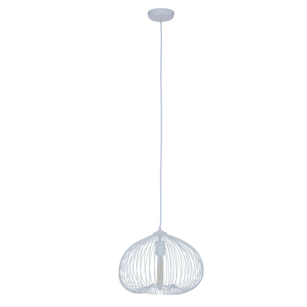 Premier Housewares Sturdy 1 Bulb Finish Pendant Effortlessly Maintained Down Wall, Versatile Ceiling White/Light
