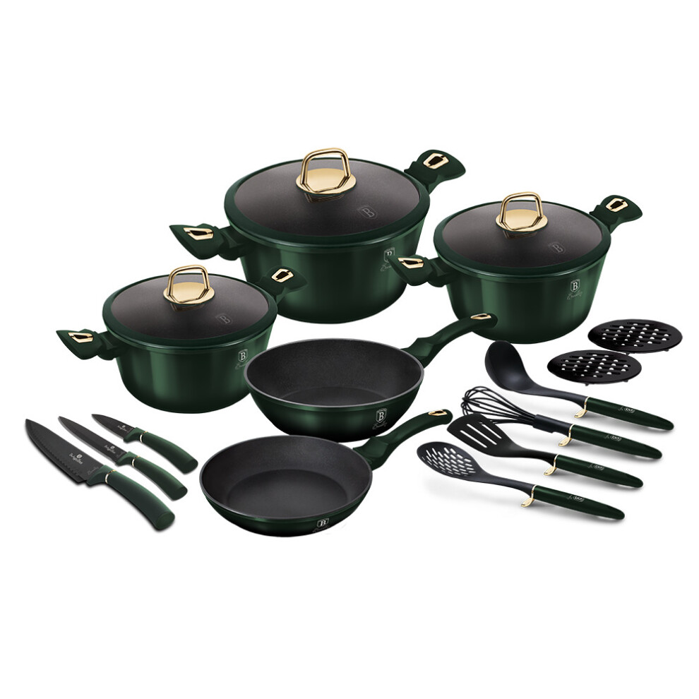 (Emerald) Berlinger Haus 17 Pcs Cookware Set