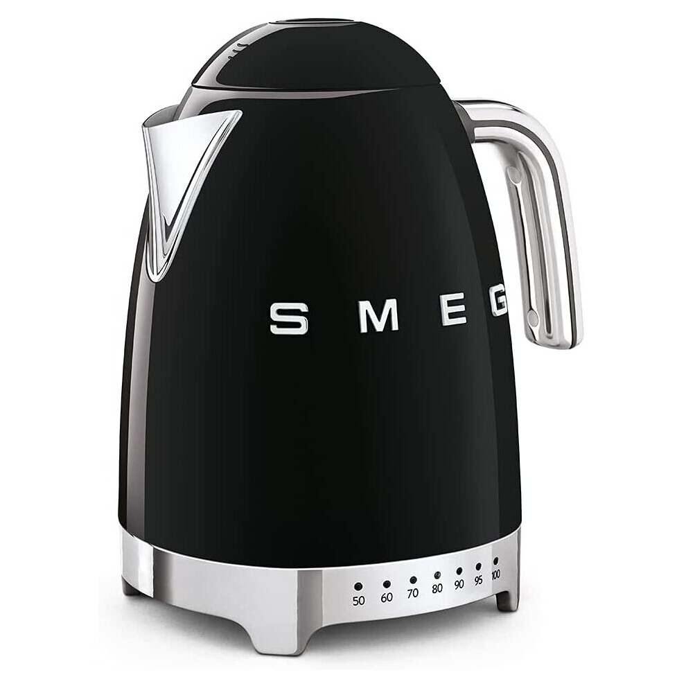 SMEG Electric Water Heater, kettle KF04 BLEU, 2400W, 1.7 liters, Plastic, Stainless Steel, Black