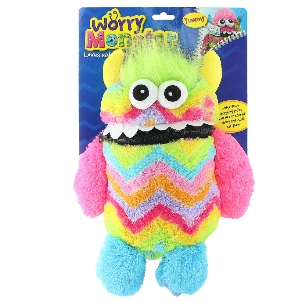 (Rainbow New) Worry Monster Kids Toy School Stop Bullying Eating Worries Nightmare Bad Dreams