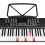 61 Keys Lighted Keyboard Electronic Digital Piano Music Instrument & Microphone 2