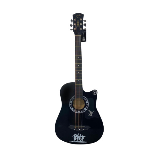 38" Full Size 6 String Acoustic Guitar Black 1