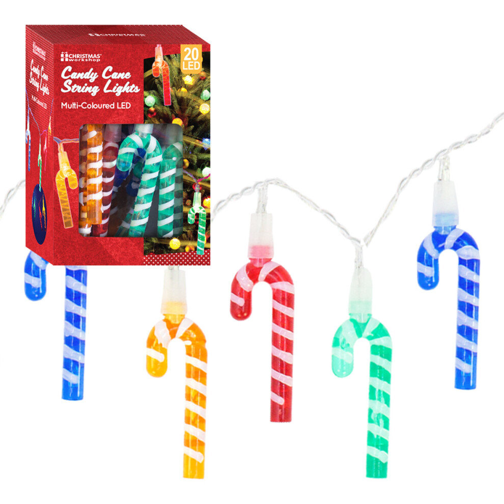 The Christmas Workshop 78260 20 Mini LED Candy Cane Christmas String Lights