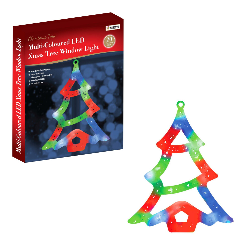 The Christmas Workshop 81680 Multi Coloured LED Window Light Christmas Tree