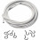 Home 5m Net Curtain and Voile Wire - White 5